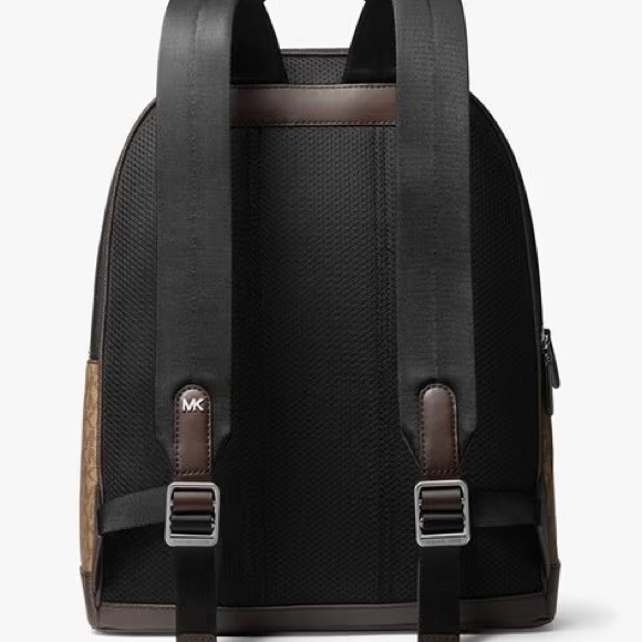 Michael Kors Hudson Logo Canvas Leather Large Backpack main image 5